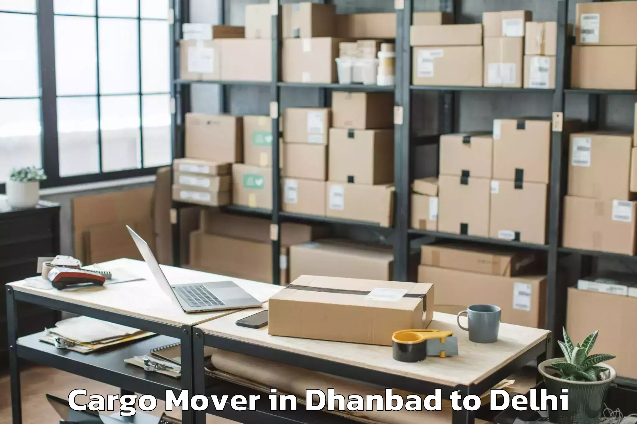 Book Dhanbad to Ambience Mall Rohini Cargo Mover